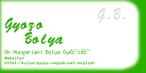 gyozo bolya business card